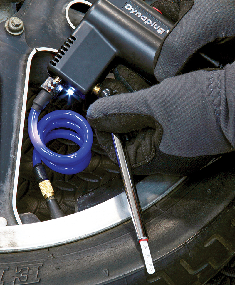 Dynaplug tubeless tire repair and inflator.