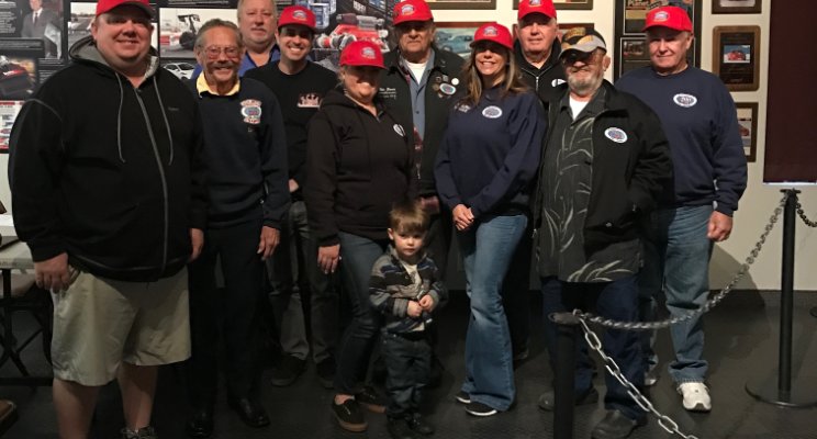 200 MPH Club Board of Directors at NHRA Museum meeting in Pomona, from left: Justin Walsh, Skip Hedrick, Mike Fevers, Donnie Cummins, Jim Travis, Valerie Thompson, Larry Volk, Monte Wolfe, Dan Warner and Allison Dean - office manager. | Via Linkedin