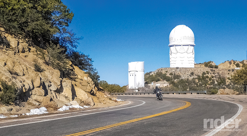 The road up to Kitt Peak National Observatory provides a winding and view-filled ascent. 
