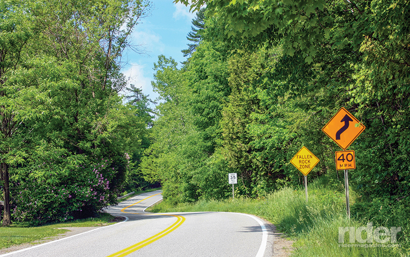 Winding roads through dense forests spell fun for sport-touring riders. (Photos by the author)