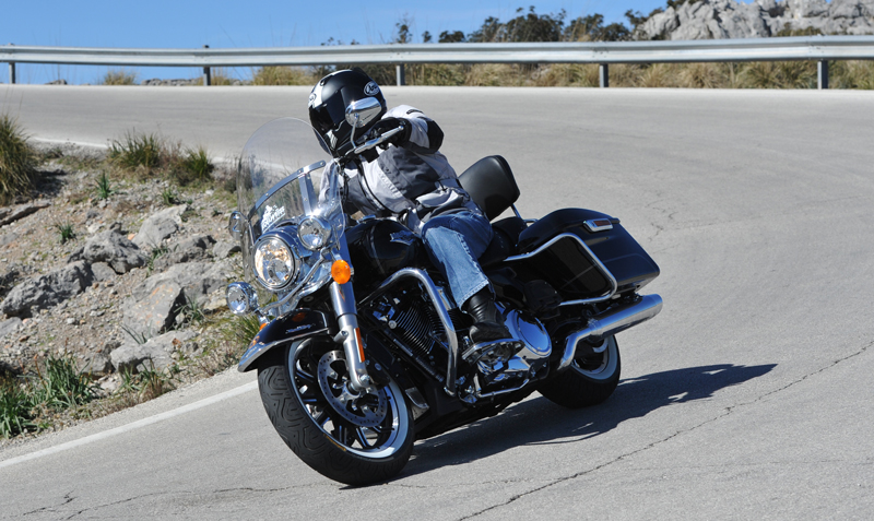 Testing the ContiLegends on a Harley-Davidson Road King. (Photos courtesy of Continental)
