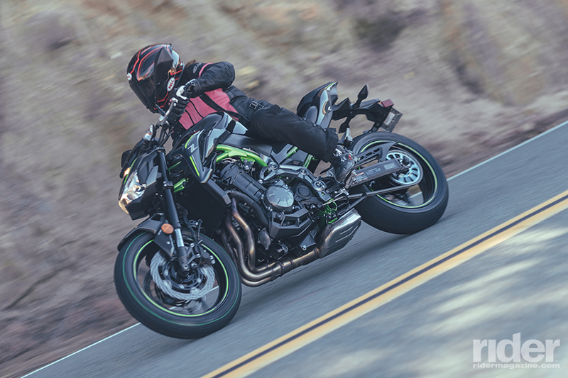 The Z900 is deceptively fast, thanks to its smoothly revving engine and stiff, well-sorted chassis. Despite its quickness, it never felt out of sorts or fidgety.