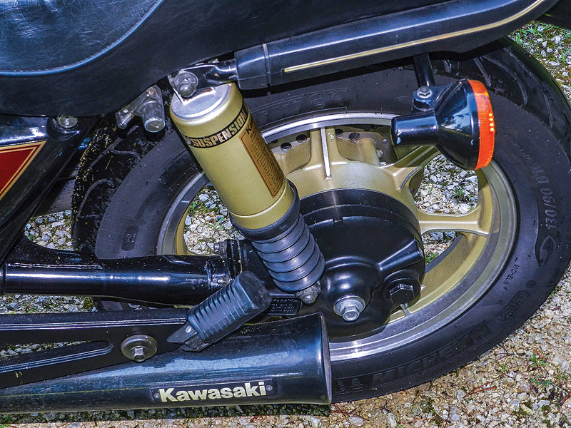Kawasaki Spectre rear wheel/shock.