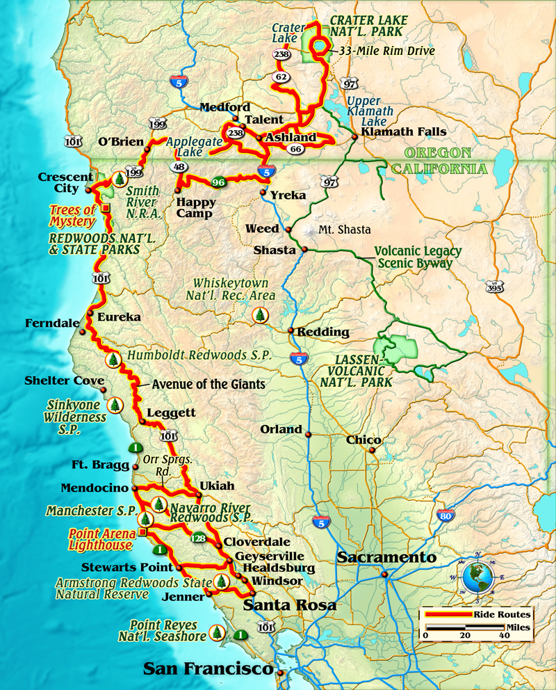 Northern California Oregon motorcycle ride