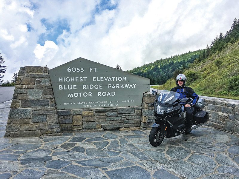 2018 BMW K 1600 B on the Blue Ridge Parkway