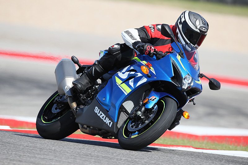 2017 Suzuki GSX-R1000 on the track at Circuit of the Americas