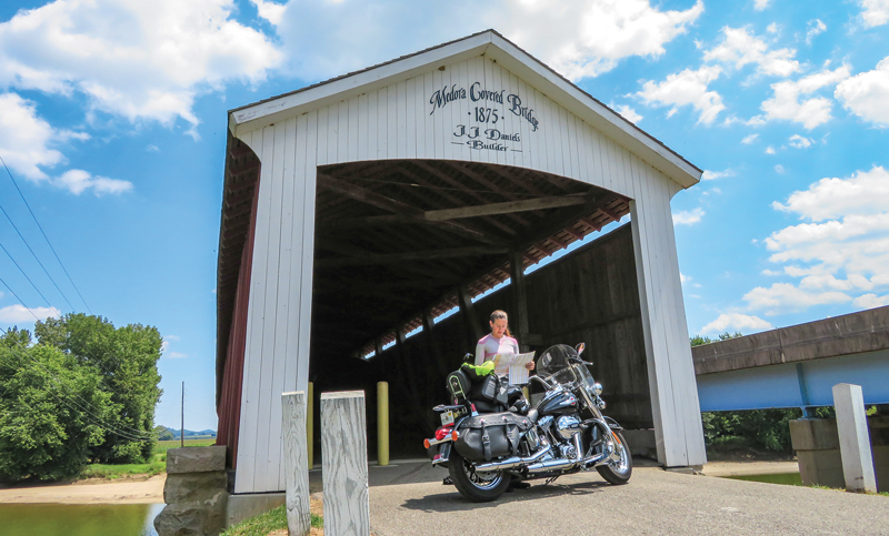 Motorcycle ride through Indiana