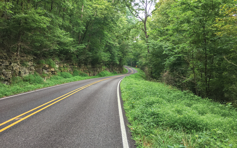 Motorcycle ride through Indiana