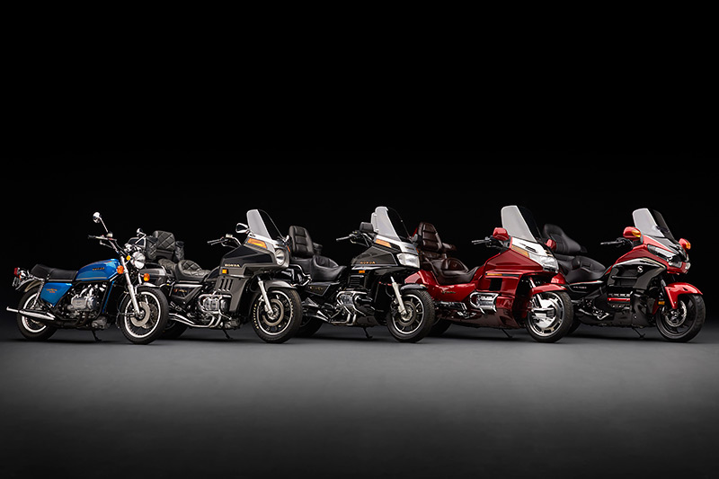 40 years and five generations of the Honda Gold Wing: GL1000, GL1100, GL1200, GL1500 and GL1800.
