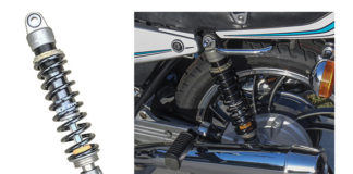 Race Tech dual shocks installed on the author's 1982 Yamaha Seca