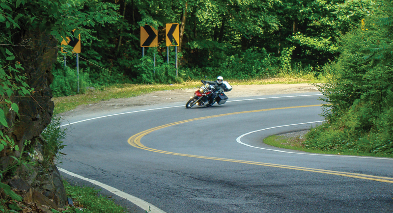 cornering on a motorcycle