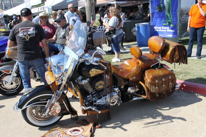 A custom Indian motorycle