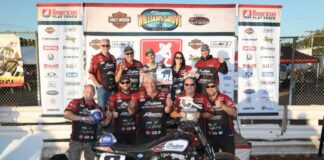 Jared Mees takes first place at the Williams Grove Half-Mile --Courtesy of Indian Motorcycle