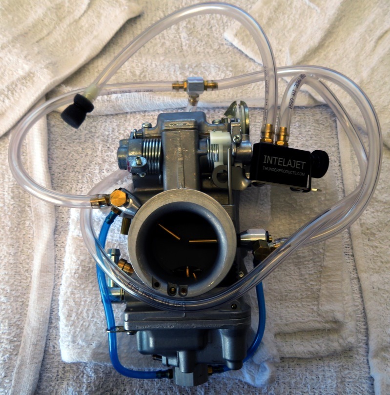 Here’s a “double” done on purpose, correctly and for good reason… on a Mikuni HSR45. Intended for use on a monster motor. Note the install is done in the carb body…