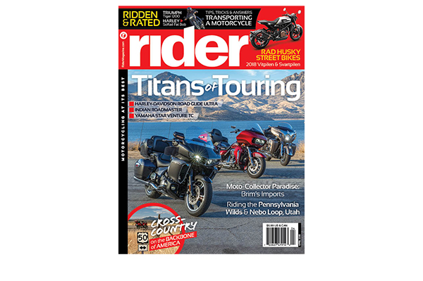 Rider magazine April 2018 cover