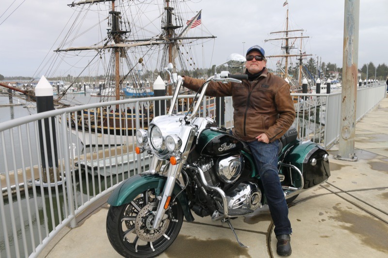 While the tall ship Lady Washington is a fine sailing vessel, the wonderful chassis on the 2018 Indian Springfield made for smooth sailing on the winding roads to the coast