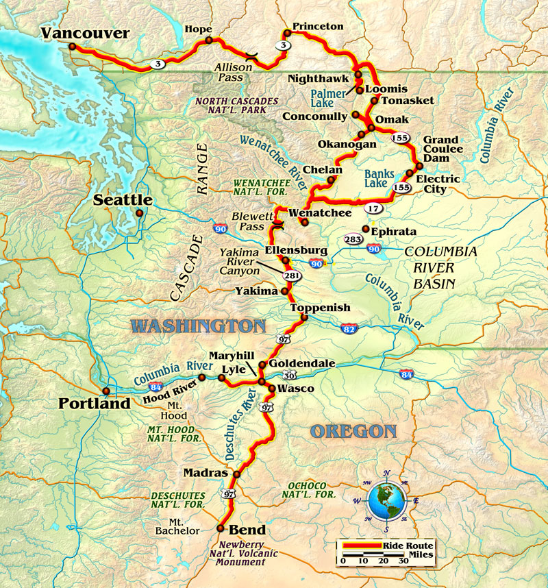 Washington Oregon motorcycle ride