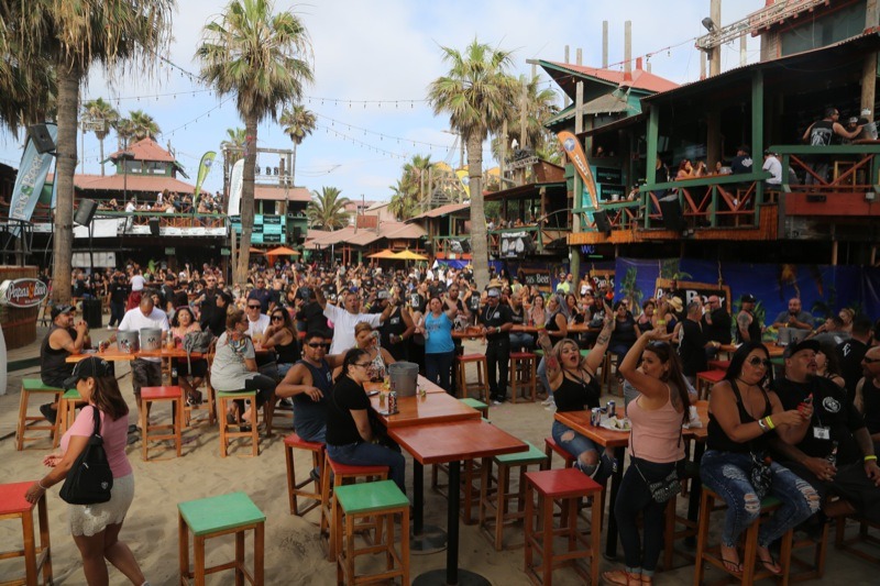The band, Chicano Blues, had the crowd on fire at Papas & Beer, this year’s party headquarters