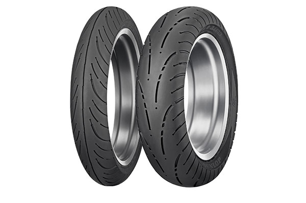 Dunlop Elite 4 motorcycle tires.
