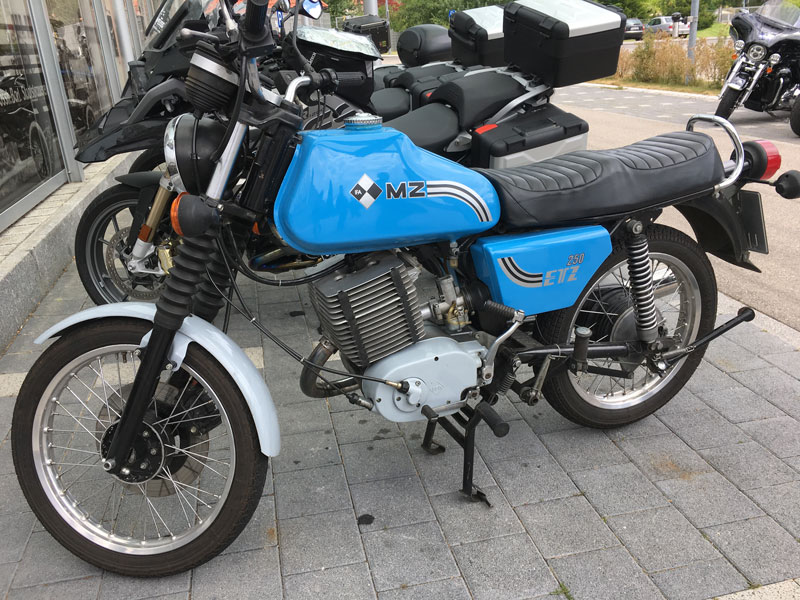 This MZ is a relic of East Germany.
