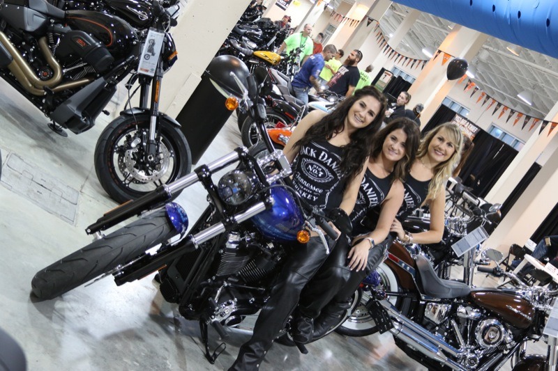 Jack Daniels’ ladies riding three-up