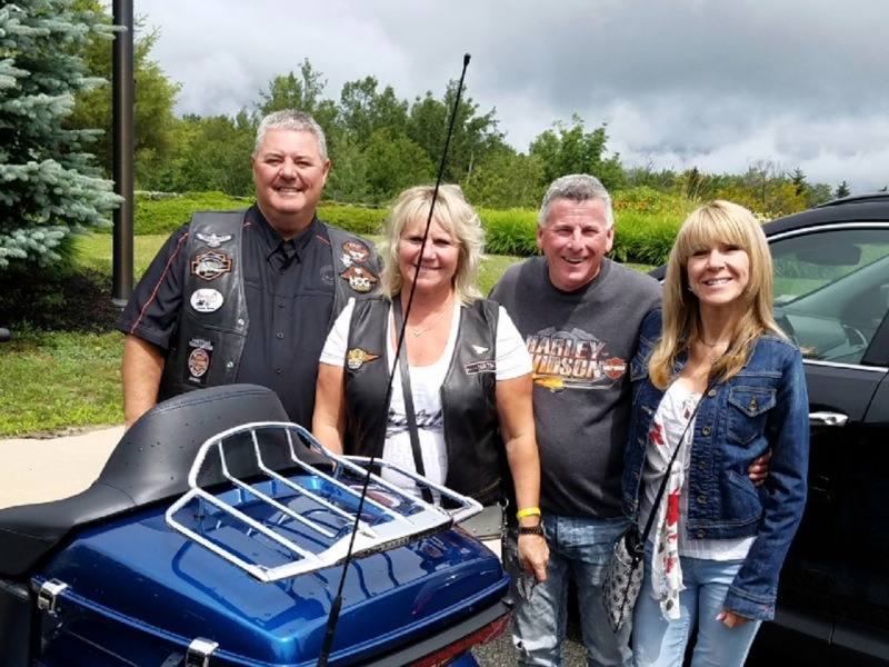Visitors from Montreal crossed the border and enjoyed the Iron Adventure rally. They include Nathalie LaFond, Jean-Pierre Tremblay, Bernard Deschamps, and Josee Cournoyer.