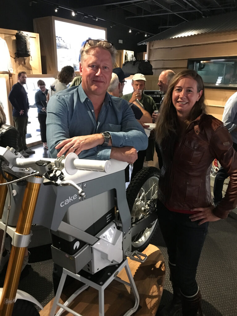 The author poses with the Kalk and its creator, Stefan Ytterborn.
