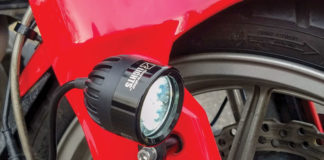 The author mounted the Clearwater Glendina lights to his front fender.