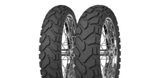 Mitas E-07+ ADV tires.