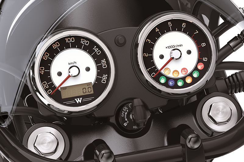 2019 Kawasaki W800 Cafe gauges