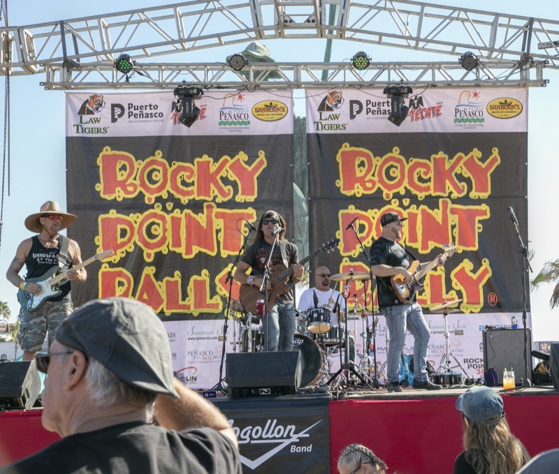 The band Mogollon kept everyone dancing to classic rock all throughout the Bike Show