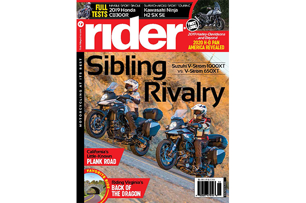 Rider Magazine cover, November 2018.