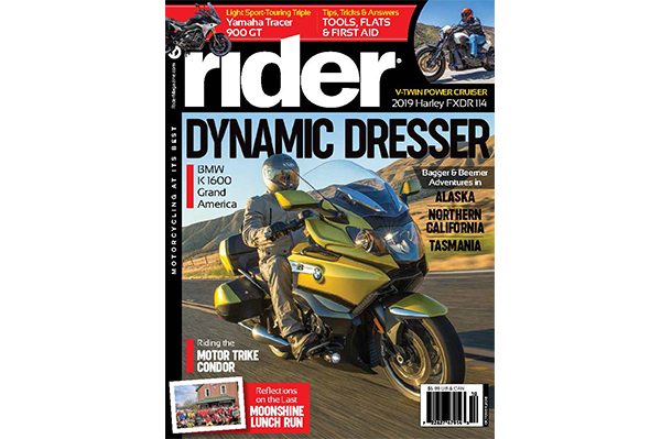 Rider Magazine cover, October 2018.