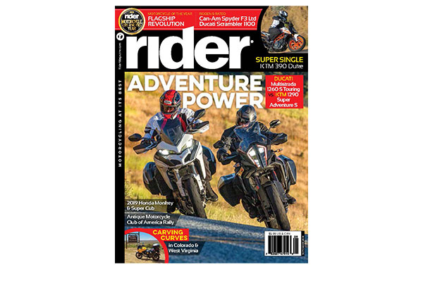 Rider Magazine cover, September 2018.