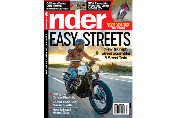Rider Magazine, March 2019 cover.