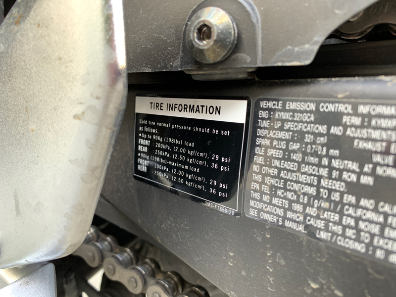 tire pressure recommendations