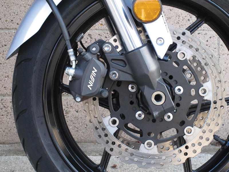 Axial front brake system.