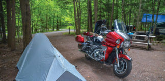 motorcycle camping