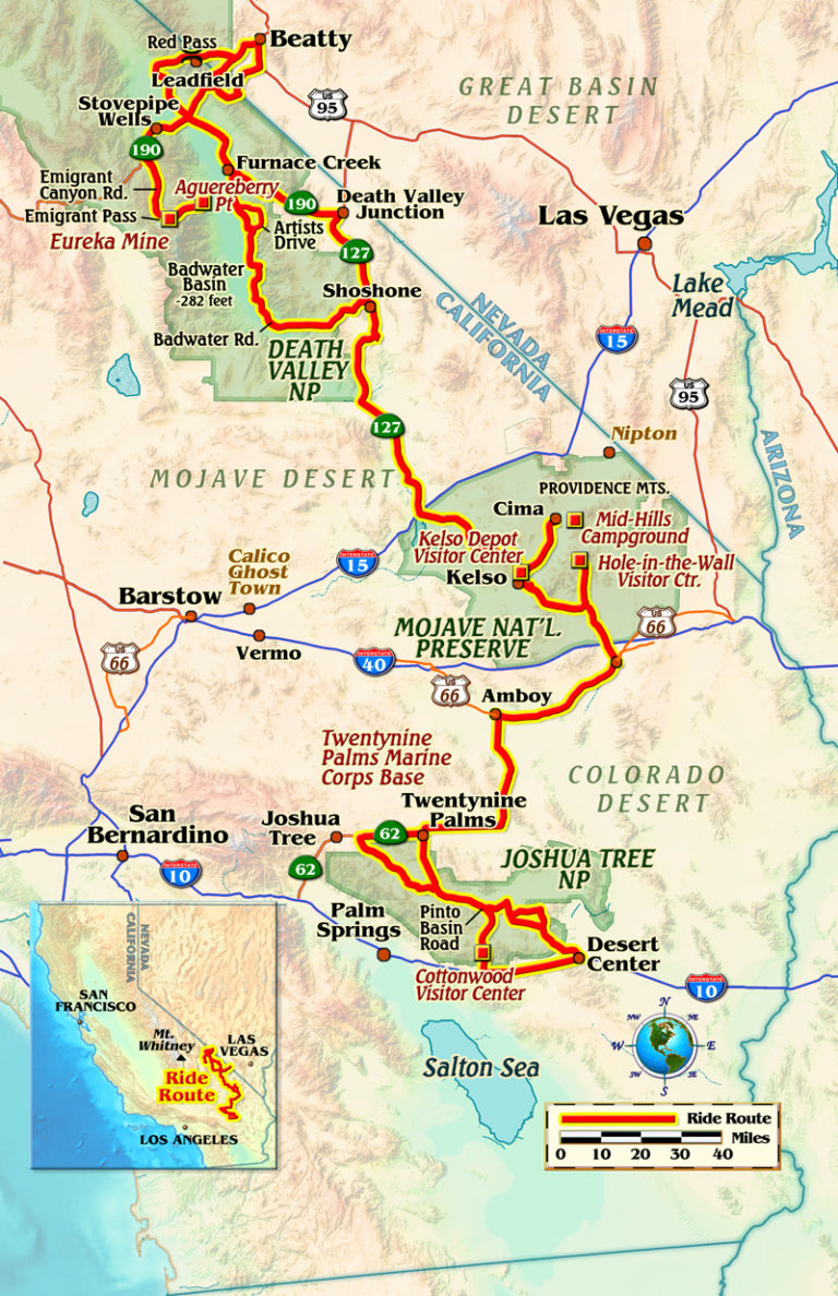 Big Deserts, Small Bike: Riding Death Valley, Mojave and Joshua Tree on ...