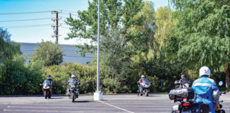 This “slow race” broke out after lunch with fellow riders and was just for fun. But it’s actually a great way to build skills.