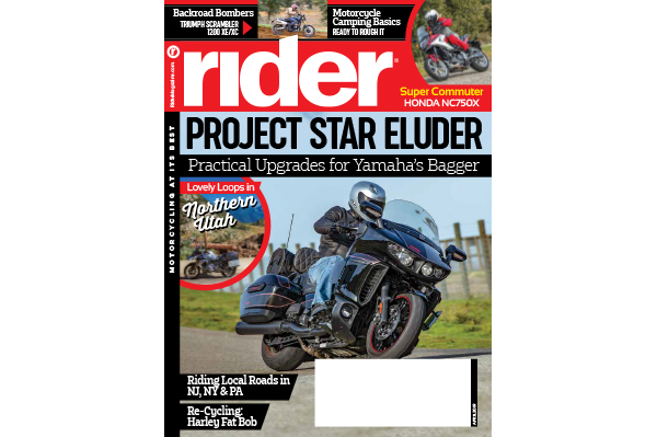 Cover of the April 2019 issue of Rider magazine.