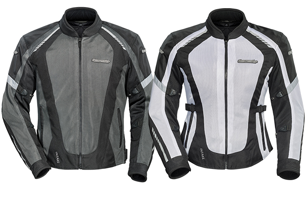 Tourmaster Intake Air 5.0 Mesh Jacket in men's (left) and women's (right) sizes