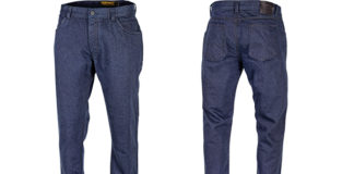 Cortech "The Primary" Riding Jeans are a single-layer Kevlar-and Cordura-nylon blend with pockets for optional Sas-Tec knee and hip armor.