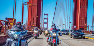 motorcycle group riding