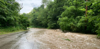 Flooded street