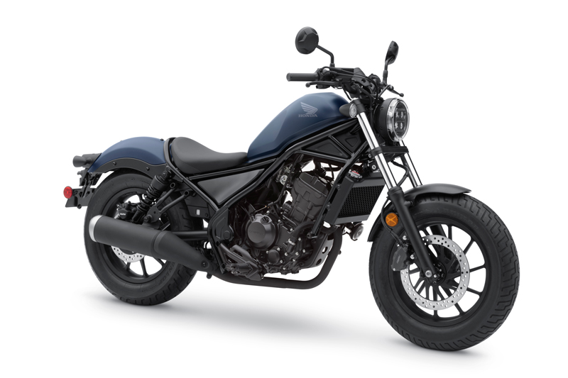 2020 Honda Rebel 300 in Matte Blue Jeans Metallic.