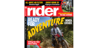 Rider magazine October 2019 cover.