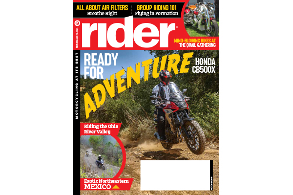 Rider magazine October 2019 cover.
