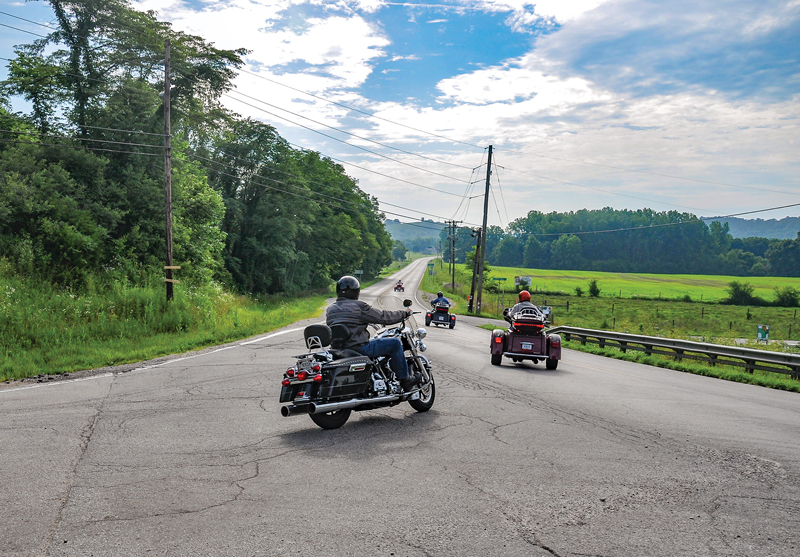 Harleys Indiana roads
