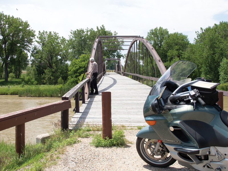 bowstring style iron truss bridge dating from 1875 over the North Platte River helped improve access to Fort Laramie